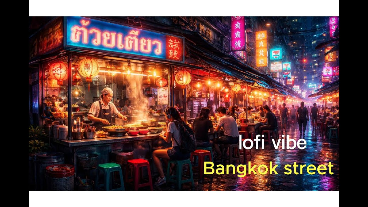 lofi vibe Bangkok street