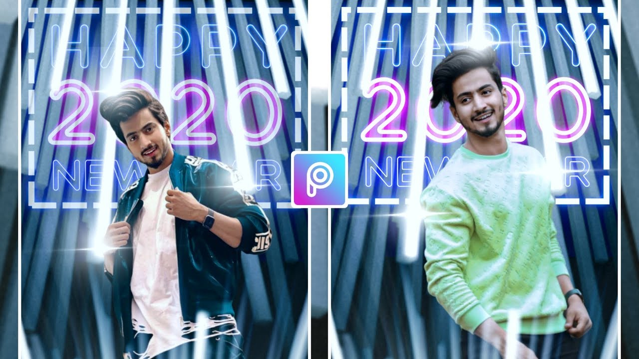 PicsArt Happy New Year 2020 Photo Editing Tutorial | PicsArt TubeLight Effect