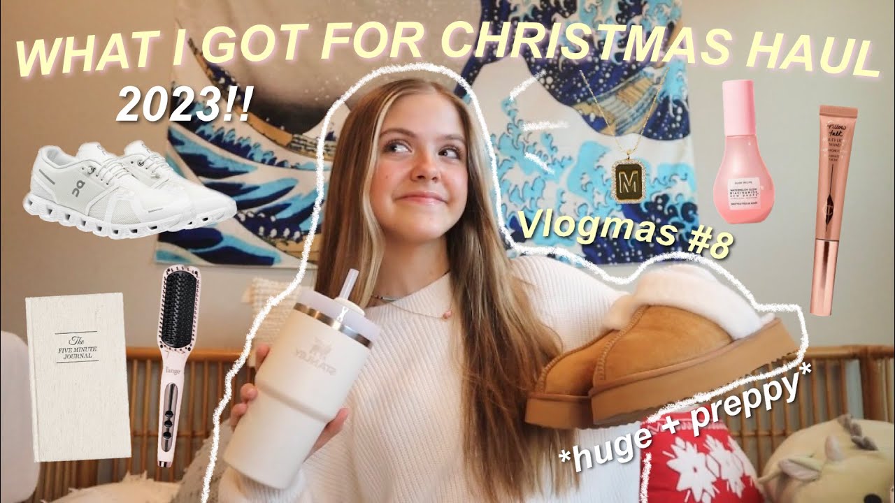 What I got for Christmas haul 2023!! 🎀🤍 *HUGE + PREPPY* // Vlogmas #8