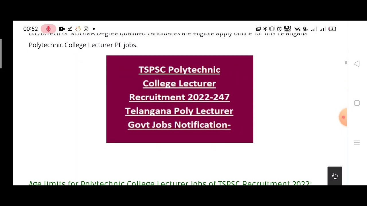 TSPSC Polytechnic Lecturer Notification 2022 Last Date 04-01-2023 @govtjobonline #Telanganagovtjobs