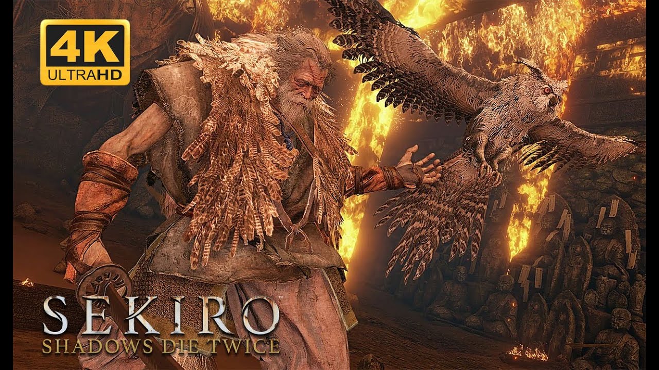 Sekiro Shadows Die Twice Coruja (Pai) Boss Fight SEM TOMAR DANO/NO DAMAGE (4K 60FPS)