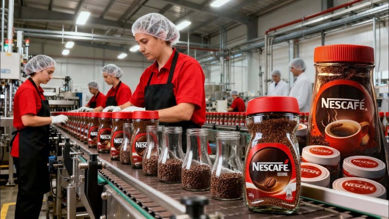 COME SI FA il CAFFÈ NESCAFÉ ☕ | DENTRO la FABBRICA NESCAFÉ e sua LINEA di PRODUZIONE