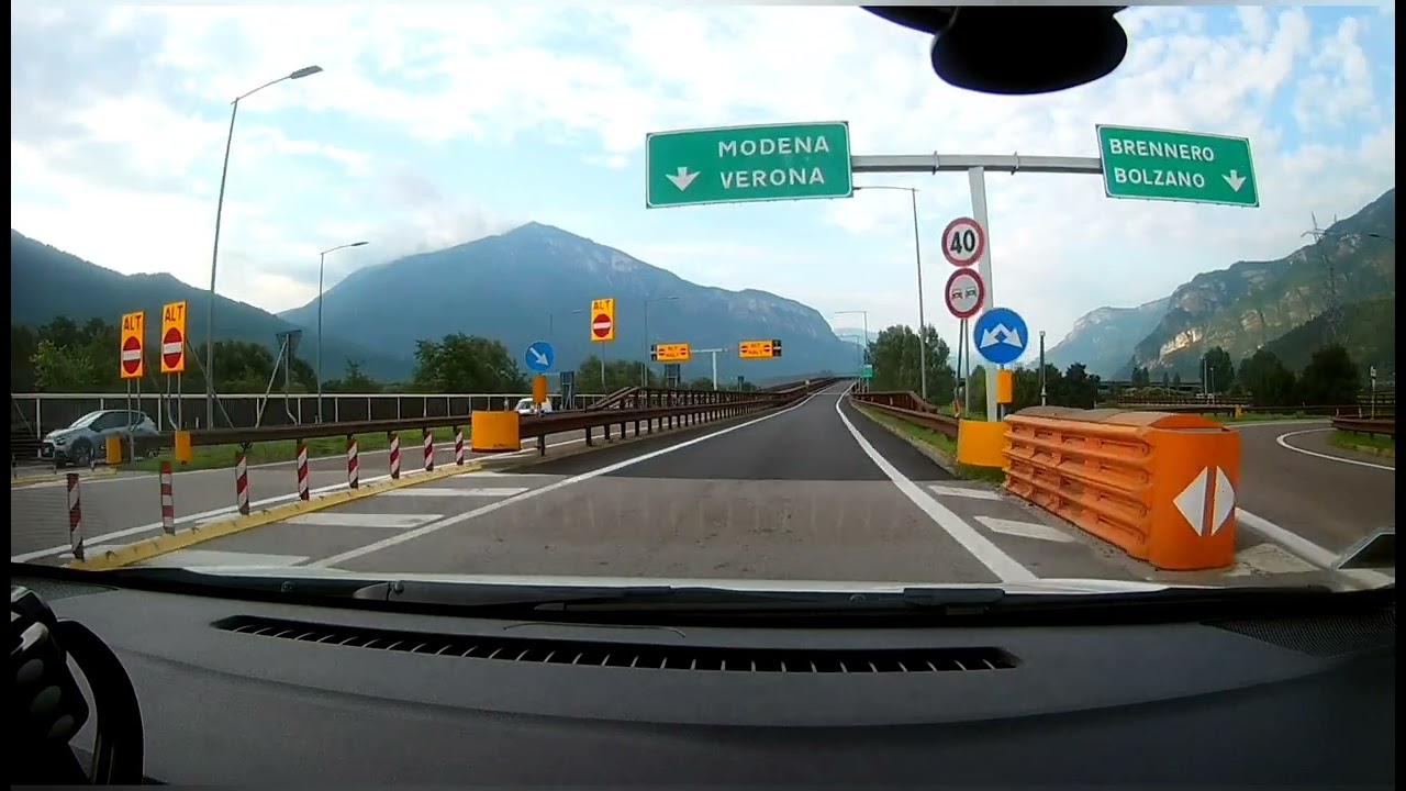 Trento Italy/ Rovereto Italy hospital/ car drive ( 26'1 km)A22/ E45