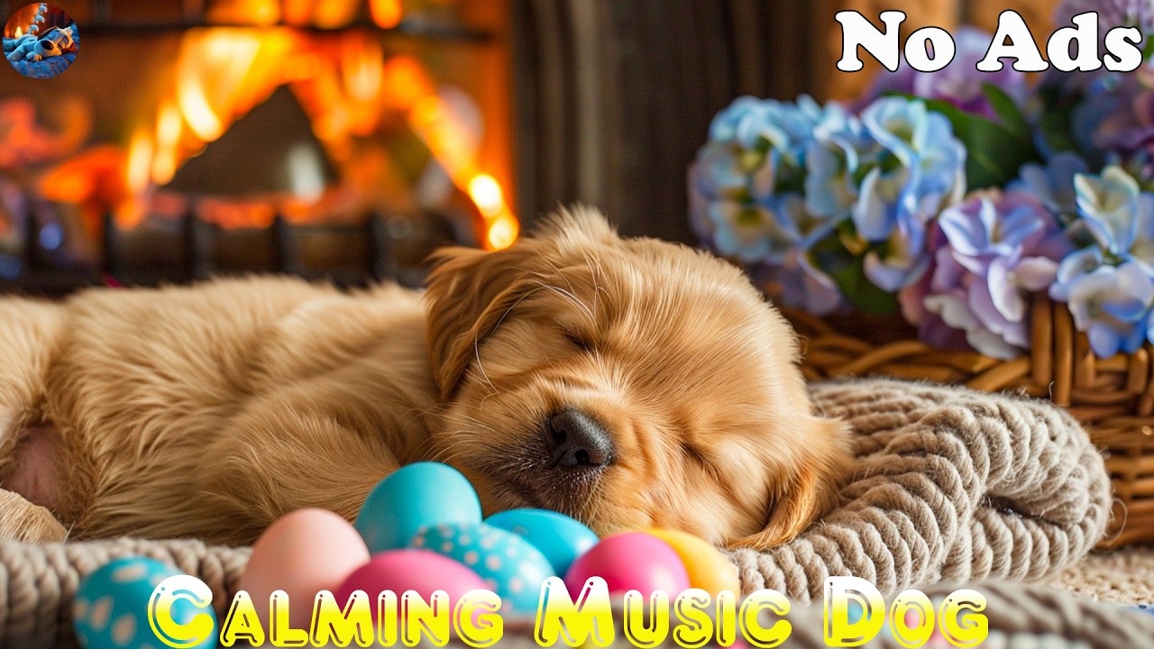12 Hours Deep Relaxation for Dogs🐶💖 Anti-Stress Music 🐕 Crackling Fireplace Sounds 🔥
