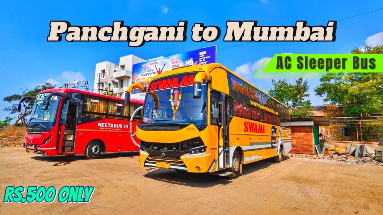 Panchgani to Mumbai bus journey by Swami AC Sleeper Bus via Pasarni Ghast | In Rs. 500 only😲