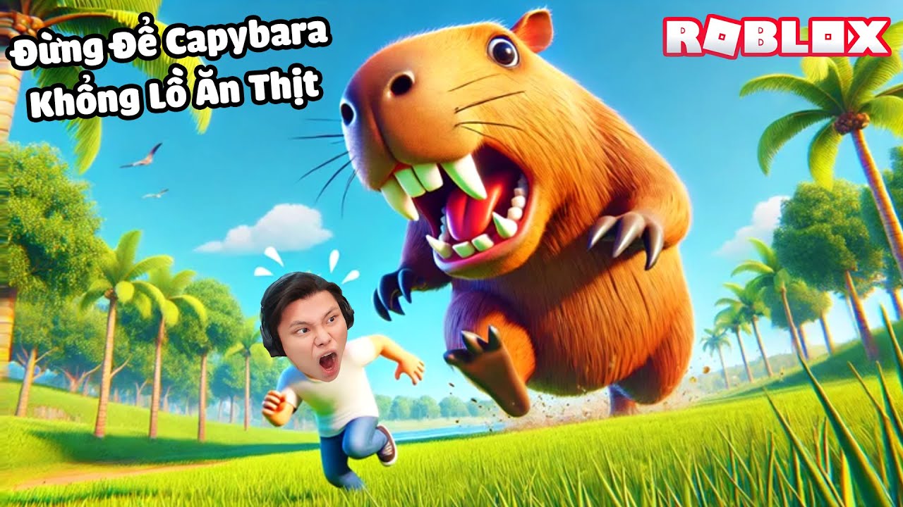 ĐỪNG ĐỂ CAPYBARA KHỔNG LỒ ĂN THỊT TRONG ROBLOX*JAYGRAY THỬ TH&Aacute;CH TRỐN THO&Aacute;T KHỎI CHUỘT LANG NƯỚC