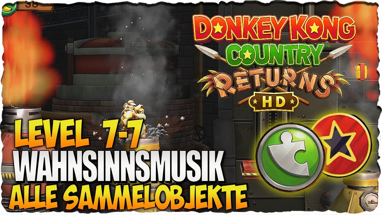 Level 7-7 Wahnsinnsmusik | Alle Sammelobjekte | Donkey Kong Country Returns HD