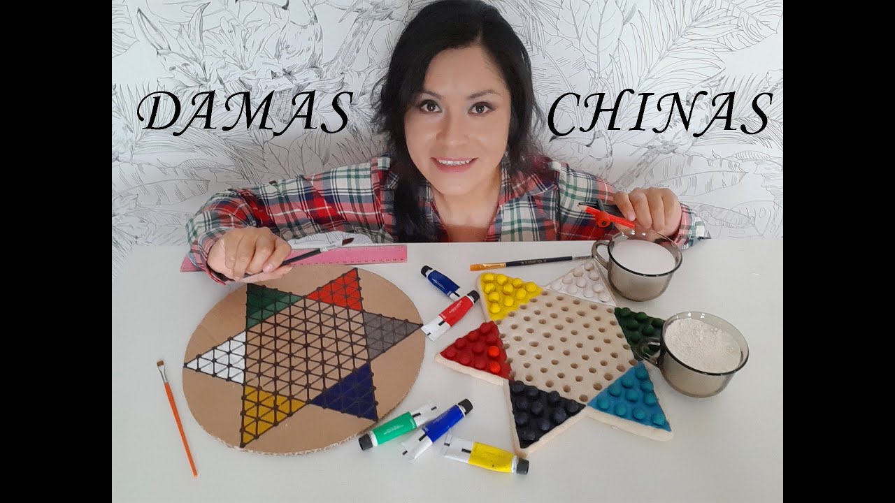 TABLERO de damas chinas hecho en casa, DIY chinese checkers