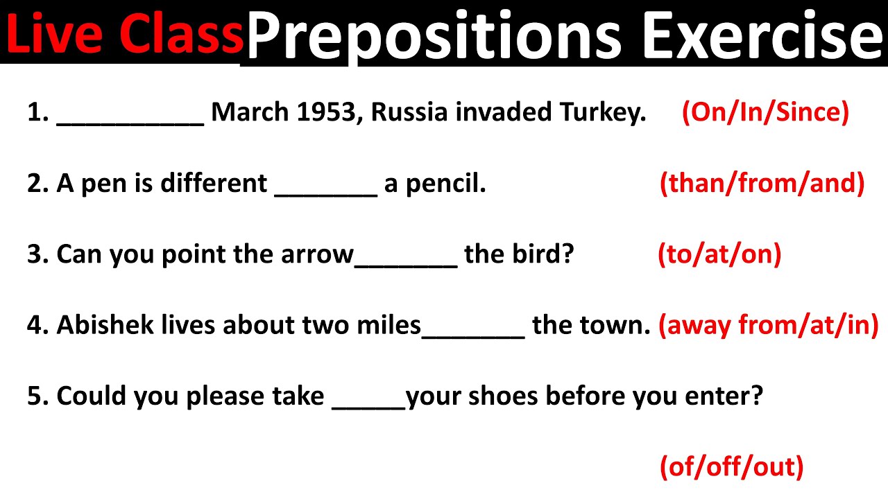 Preposition Exercise for ALL Exams | Objective English Grammar Practice