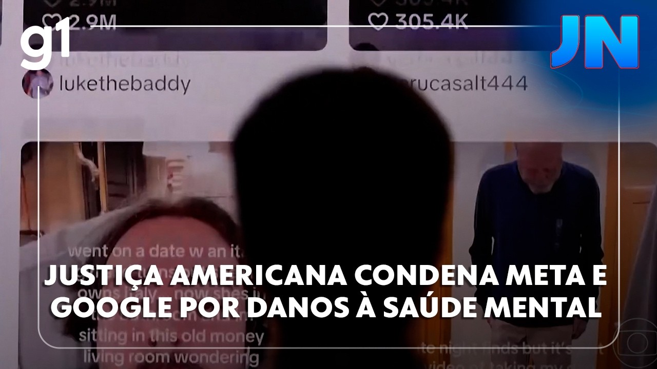 JN: Nos EUA, Justi&ccedil;a Federal condena Meta e Google por neglig&ecirc;ncia e danos &agrave; sa&uacute;de mental de jovens