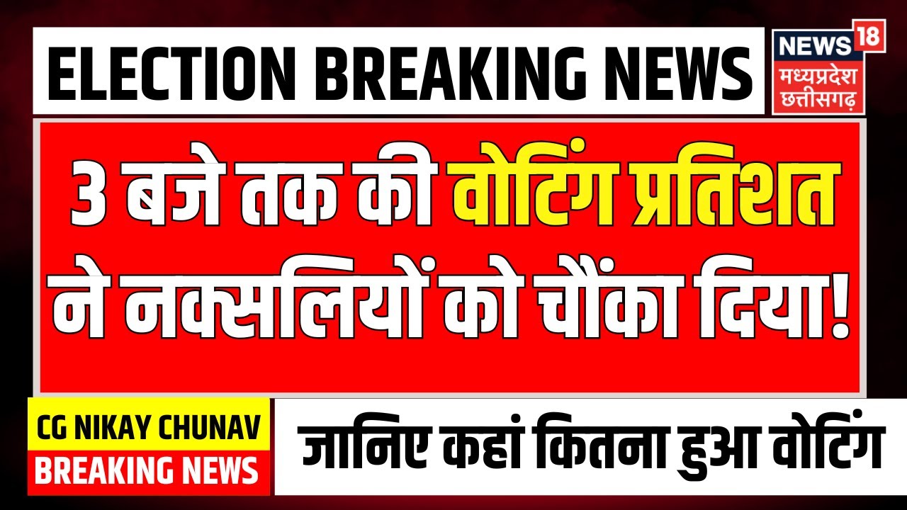 Chhattisgarh Nikay Election 2025 Live : 03 PM तक की Voting Percentage ने नक्सलियों को चौंका दिया!