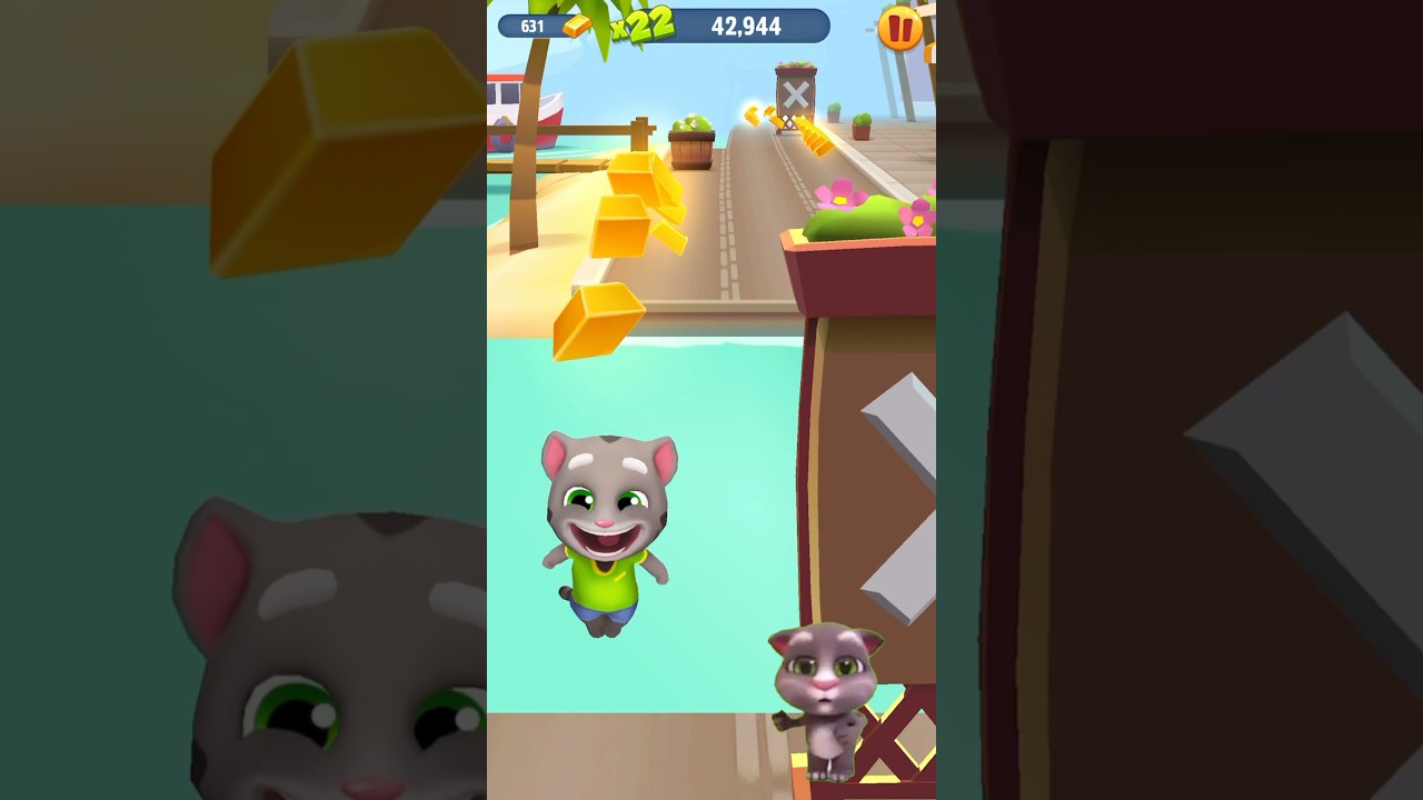 Talking tom Gold run Gameplay [Android/iOS] #goldrun #talkingtom #games #shorts