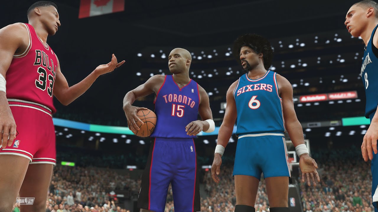NBA 2K17 - EPIC Slam Dunk Contest Feat. Vince Carter, Dr. J, Zach LaVine & Pippen AllStar (HD)