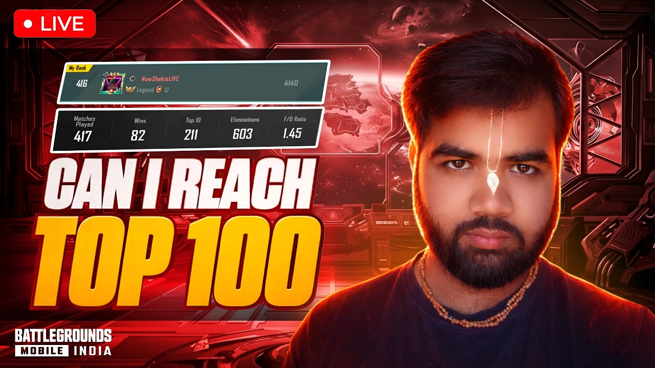 CAN I REACH TO 100 | SERIOUS RANK PUSH TO LEGEND | BGMI LIVE 🔴