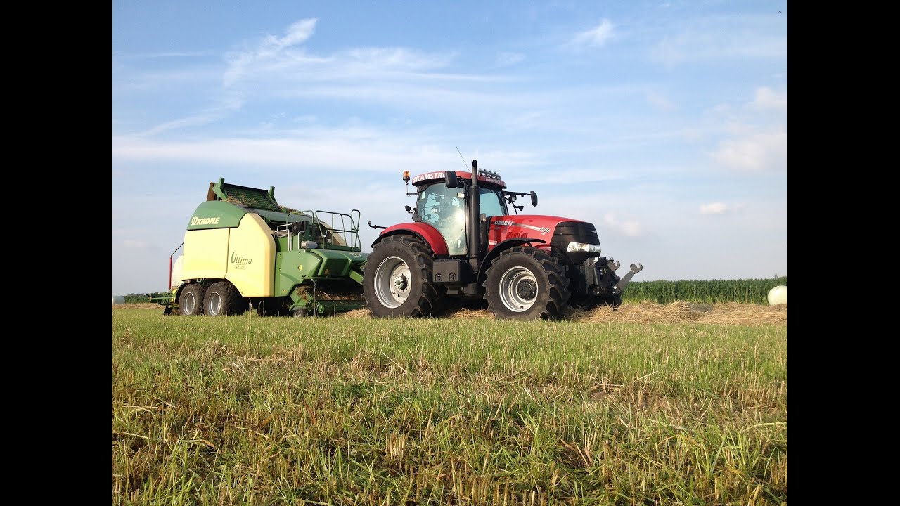 Krone Comprima Ultima | Case Puma 225 CVX | Presser og wrapper hels&aelig;d | Skamstrup