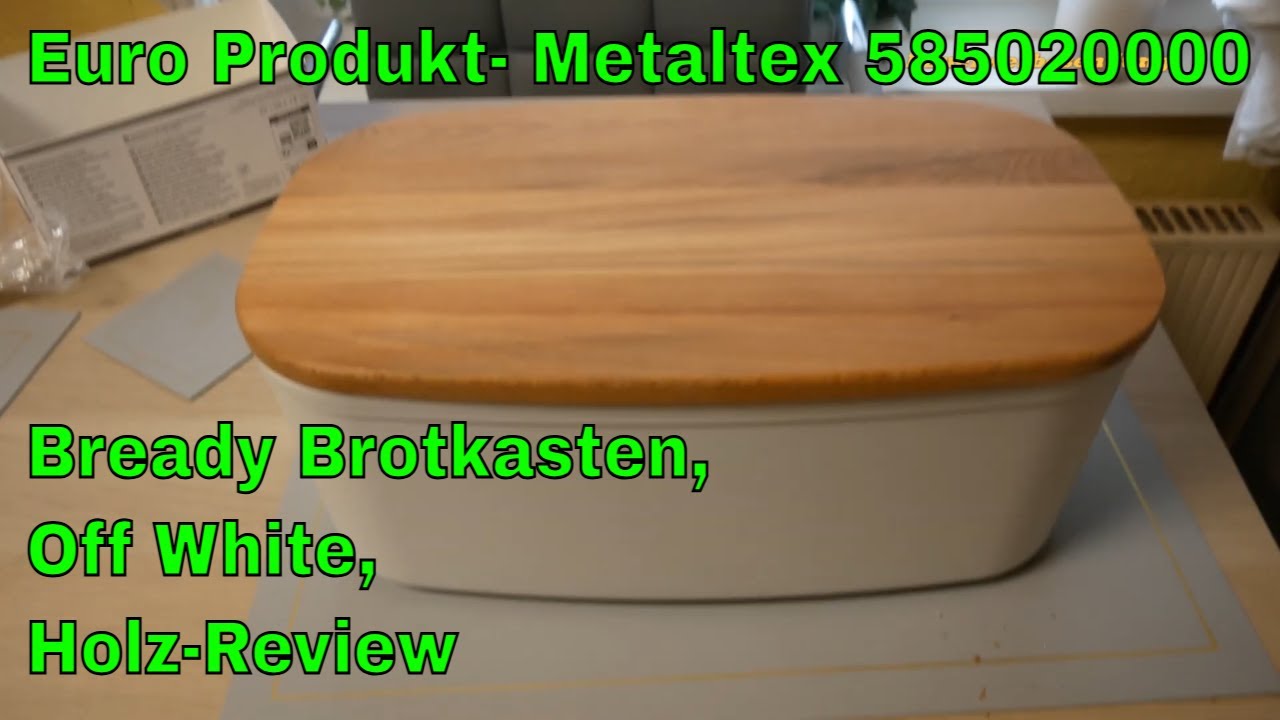 Euro Produkt- Metaltex 585020000 Bready Brotkasten, Off White, Holz Review