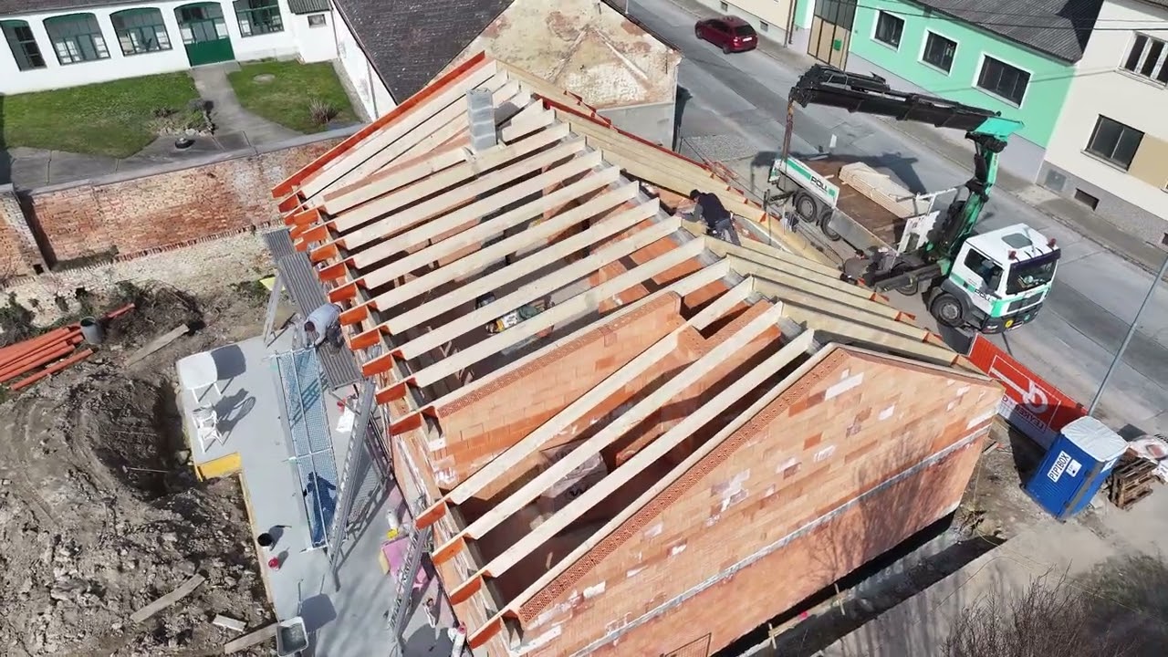 Blick auf die Baustelle nach Großinzersdorf