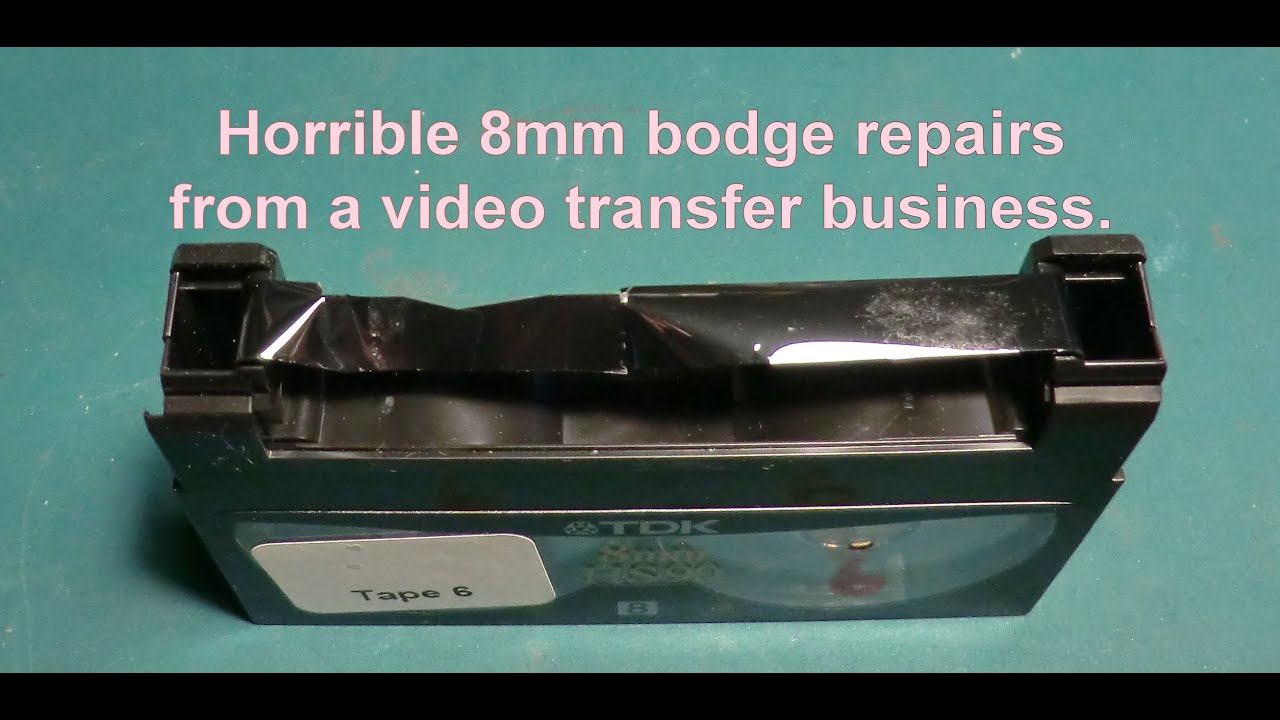 Horrible bodge repairs to 8mm video cassettes