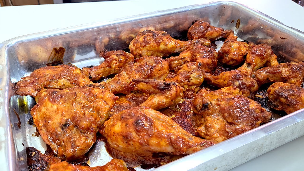 frango ao forno coxinha da assa e sobrecoxa crocante