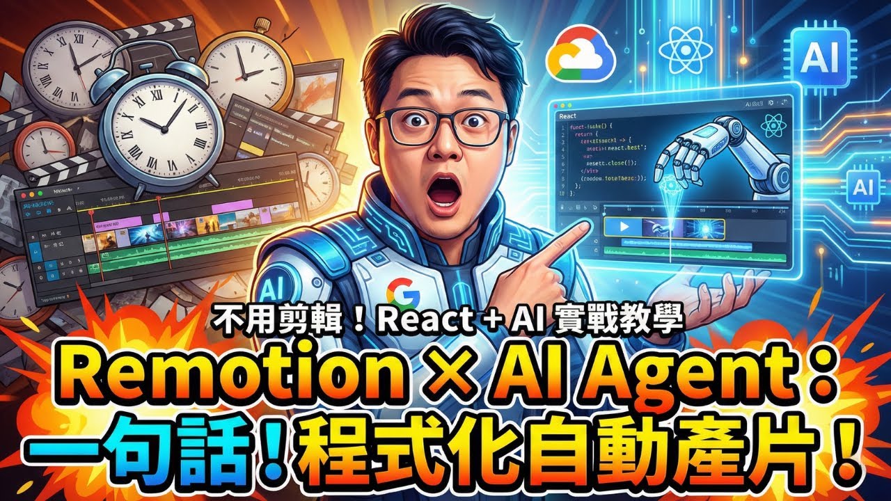 Remotion × AI Agent：用 React 與 AI 程式化製作影片的完整實戰教學 #ai #ai應用