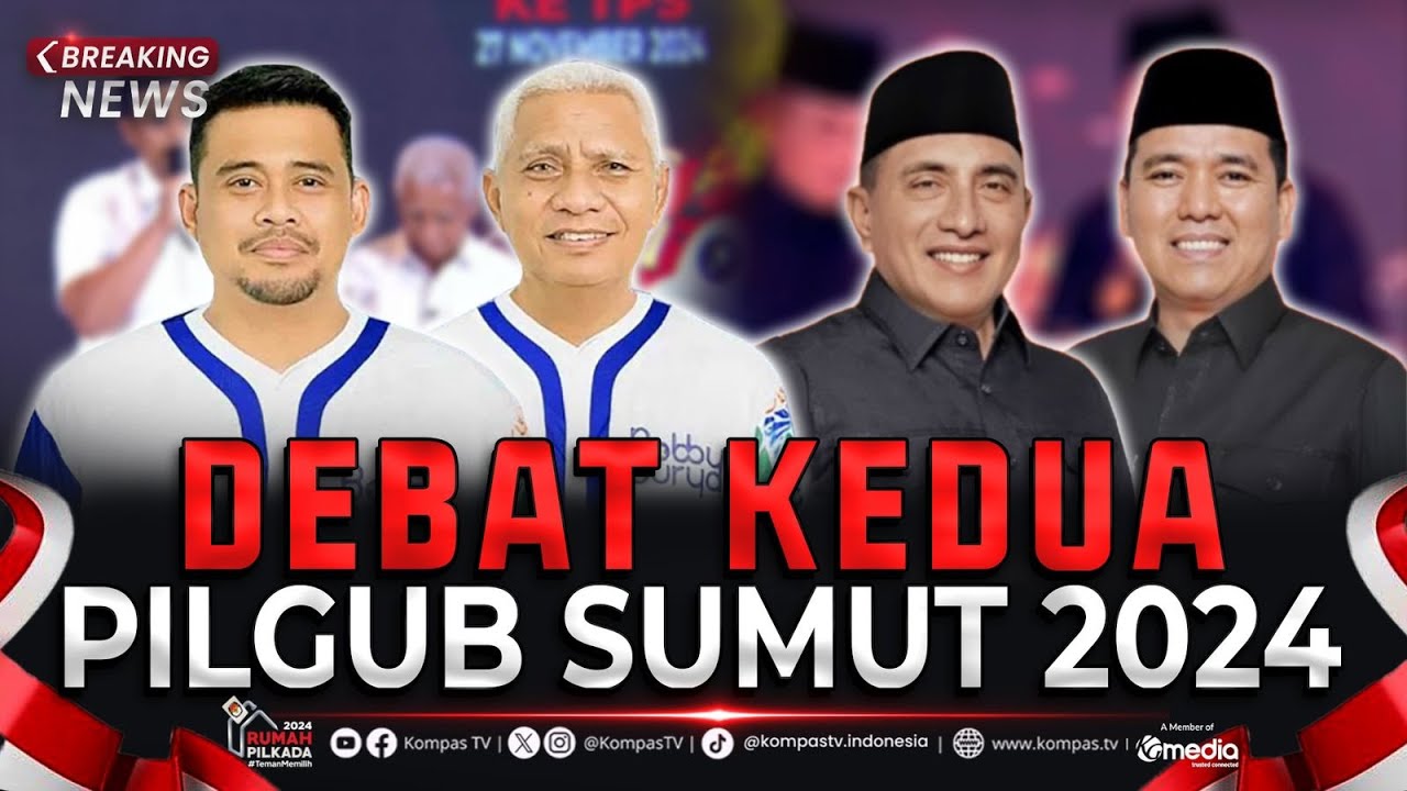 LIVE - Debat Kedua Pilgub Sumatera Utara 2024: Bobby Nasution-Surya & Edy Rahmayadi-Hasan Basri