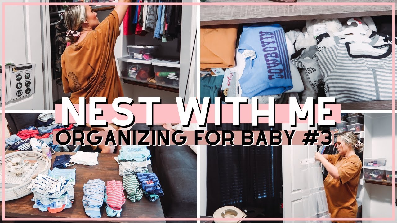 ORGANIZING BABY CLOTHES | SMALL SPACE TOY ORGANIZATION | NEST WITH ME FOR BABY #3 | Amanda Little
