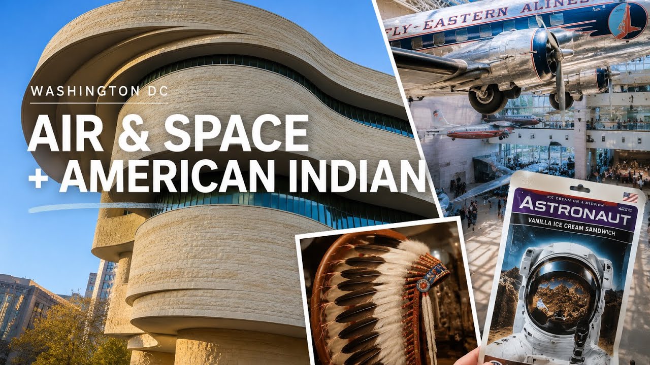 워싱턴 DC 주말 브이로그 | Air & Space Museum, Native American Museum