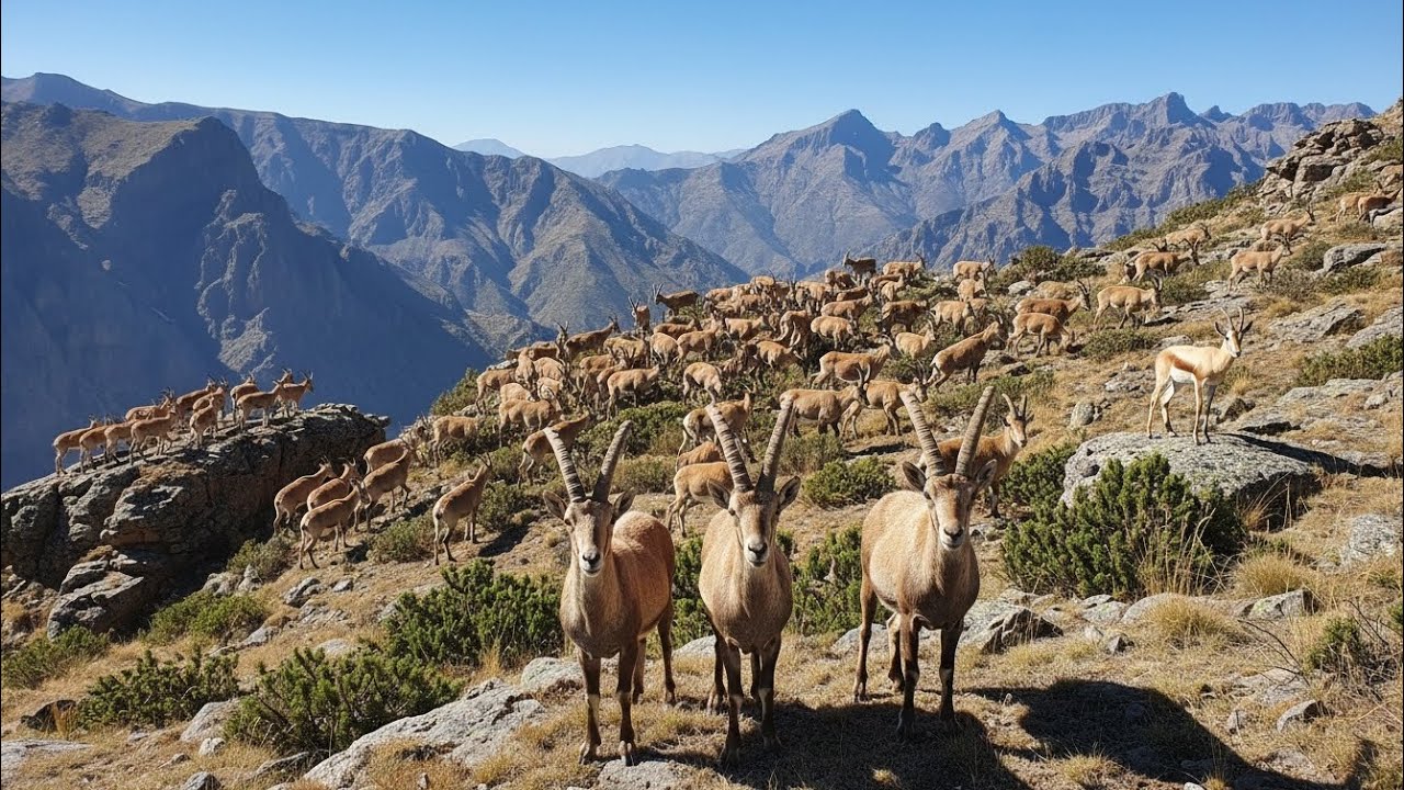 Relaxing Trek In Ethiopia The Simien Mountains Gelada Baboons, Walia Ibex & Ethiopian Wolf
