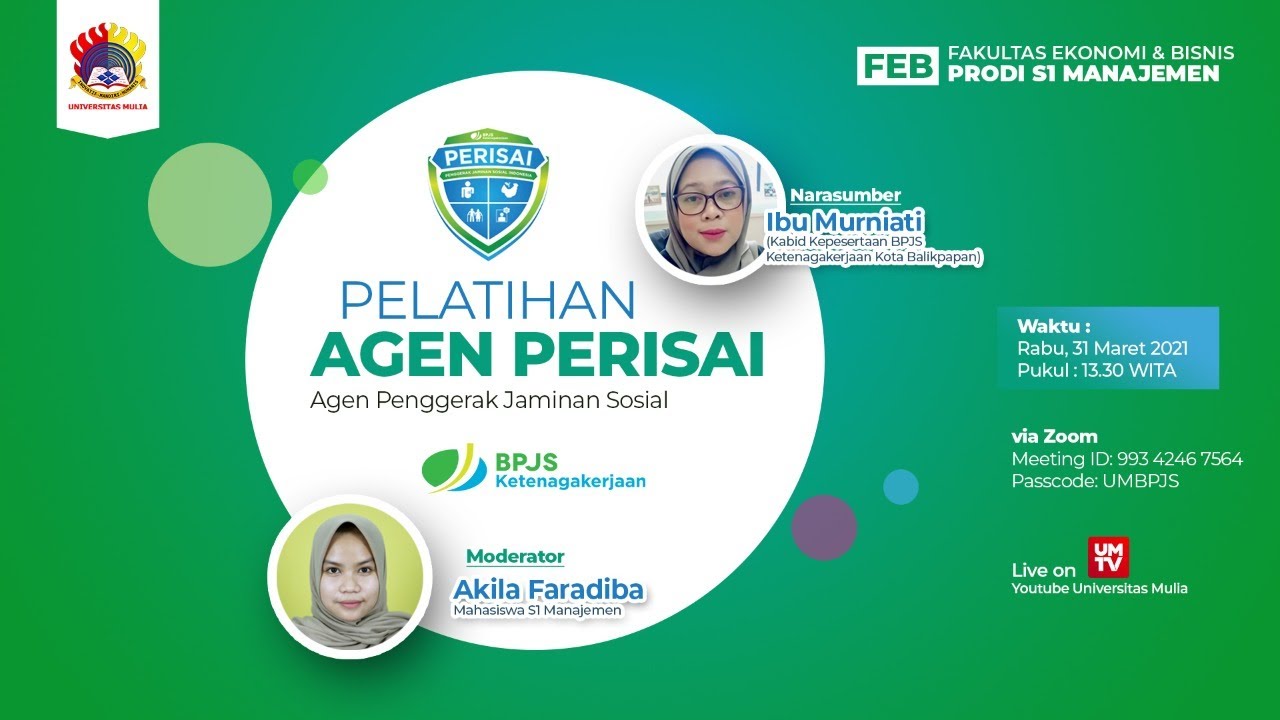 Pelatihan Agen Perisai BPJS Ketenagakerjaan bersama S1 Manajemen UM
