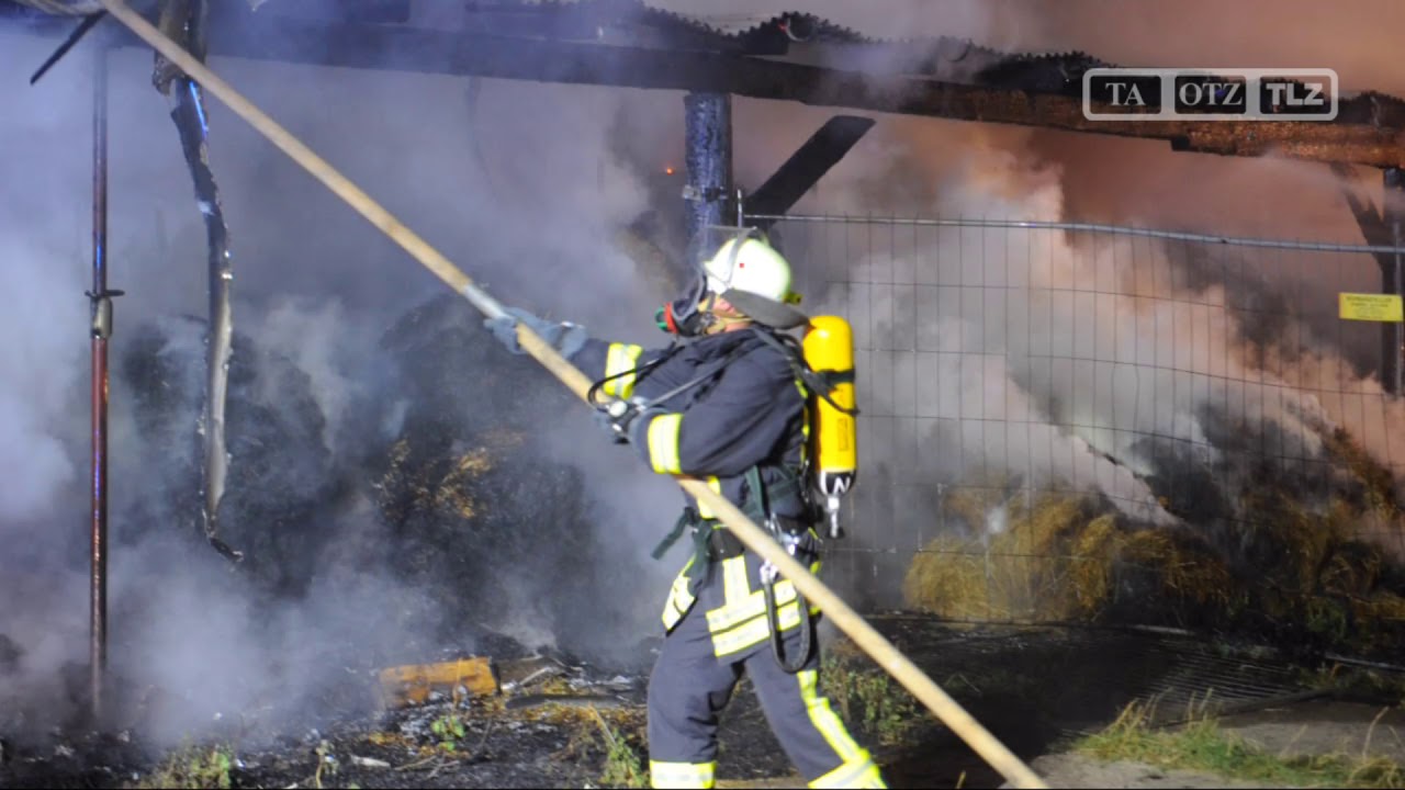 Heulager im Unstrut-Hainich-Kreis in Flammen