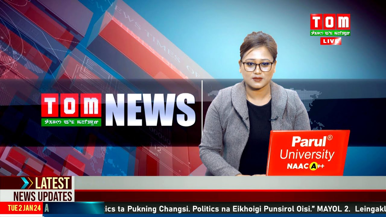 LIVE | TOM TV 3:00 PM MANIPURI NEWS, 02 JAN 2024