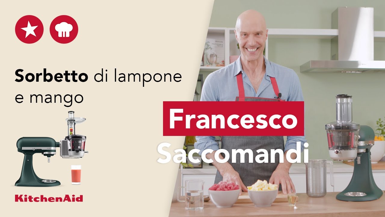 Sorbetto di lampone e mango | Ricetta di Francesco Saccomandi | KitchenAid