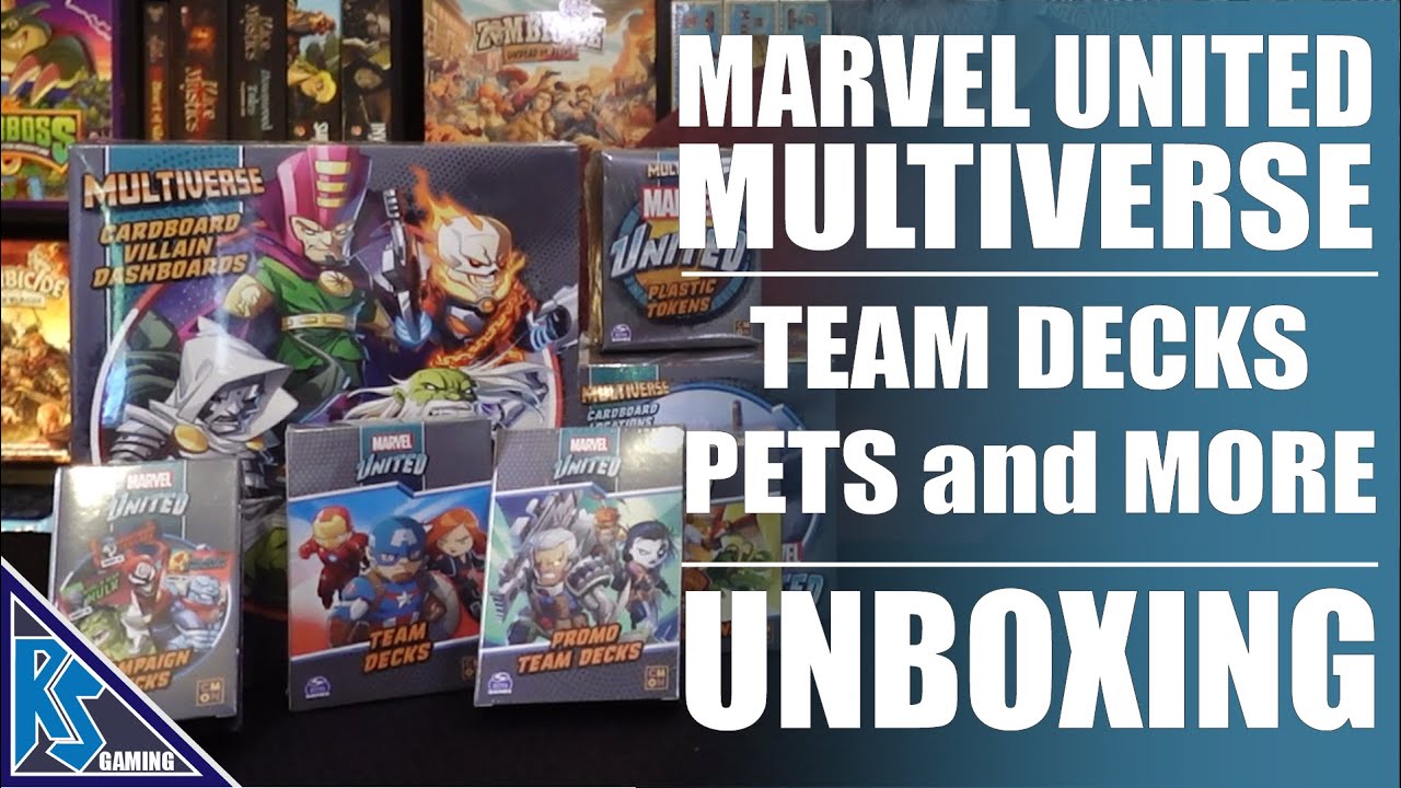 Unboxing - Multiverse Accessories (Team Decks, Campaign Decks, Pets and More! - Marvel United | CMON