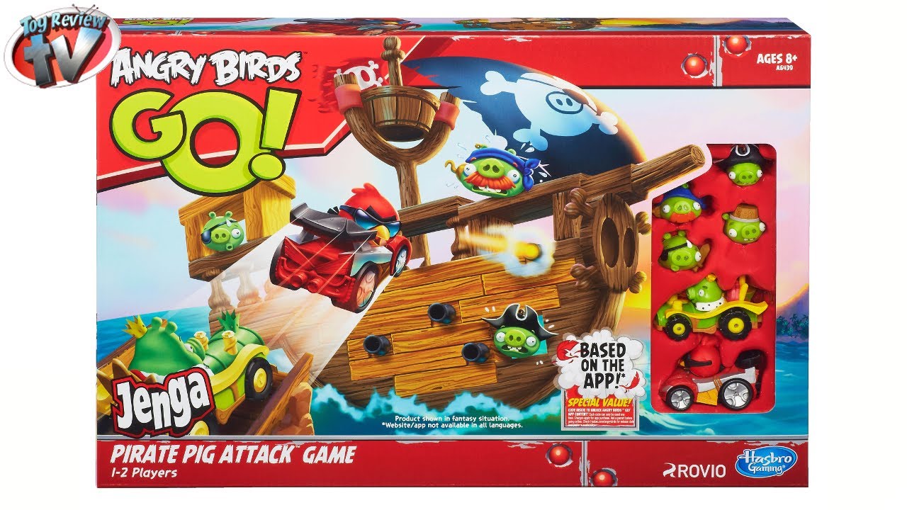 Angry Birds GO! Jenga Pirate Pig Attack Toy Review, Hasbro