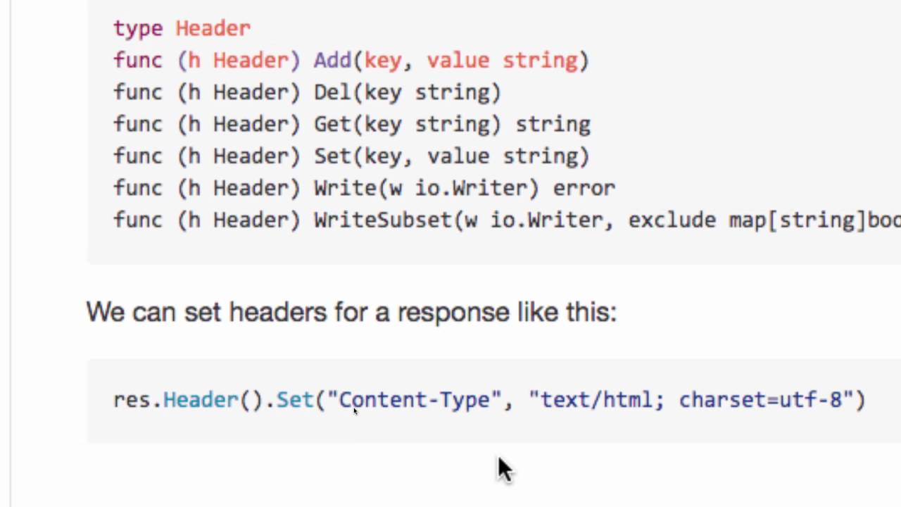 Golang Net HTTP ResponseWriter