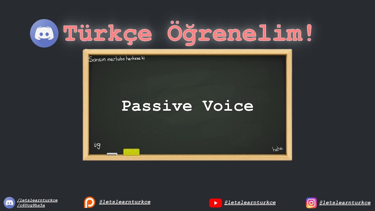 [Turkish Language Lesson] Passive Voice in Turkish Explained (2021)