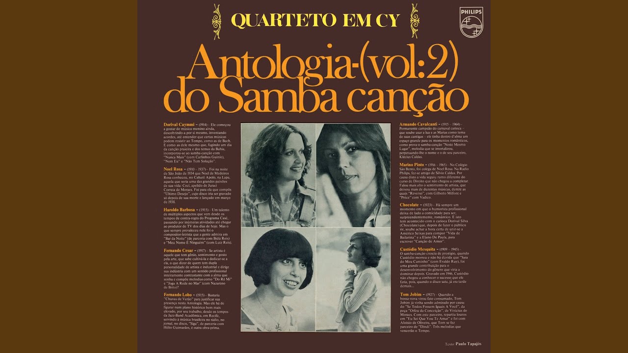 Dindi / Se Todos Fossem Iguais A Você / Eu Sei Que Vou Te Amar