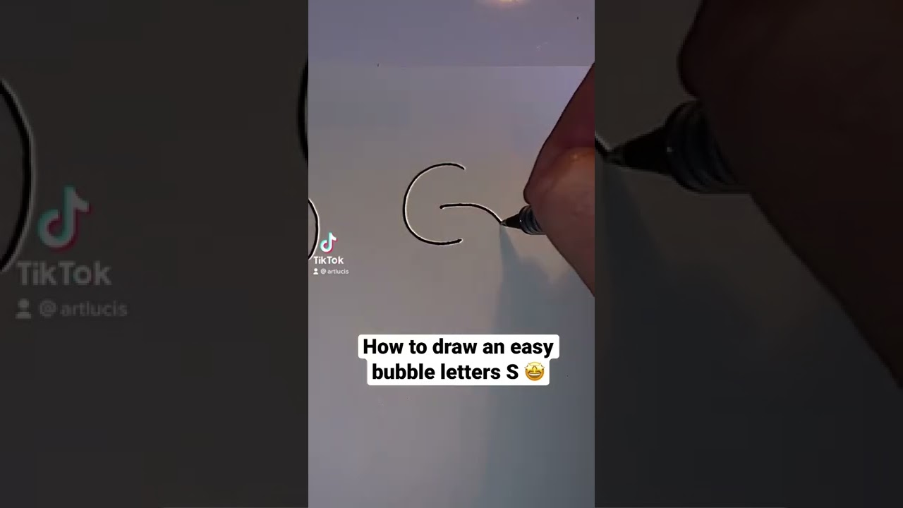 EASY BUBBLE LETTERS 🖼 #shorts #art