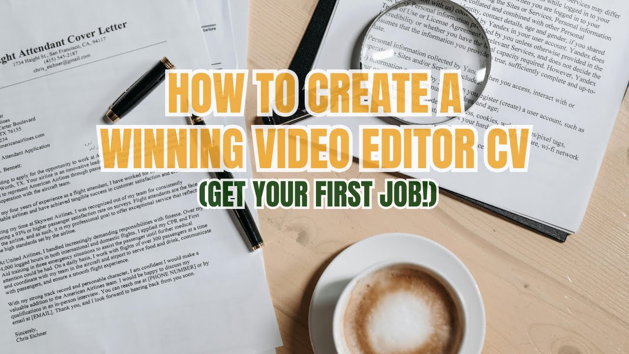 How to Build a Standout Video Editor CV | Edimator Hamza Hussain