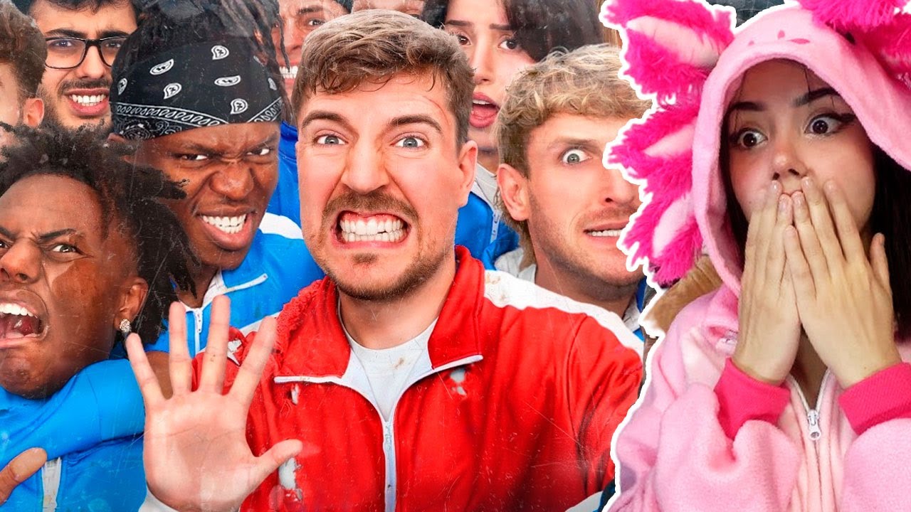 50 YOUTUBERS PELEAN POR $1,000,000  || ITSMIDNA REACCIONA A MR BEAST