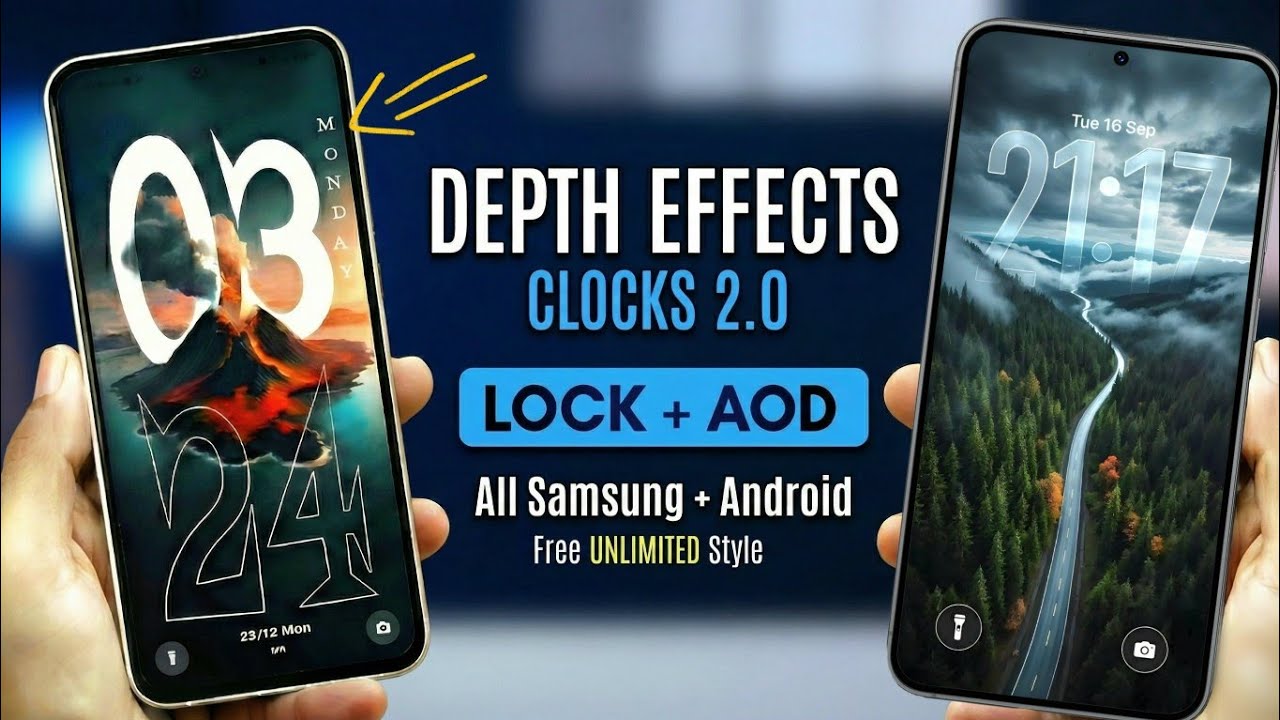 🔥 Включите эффект глубины на часах 2.0 на Samsung | Блокировка экрана + Always On Display | БЕСПЛ...