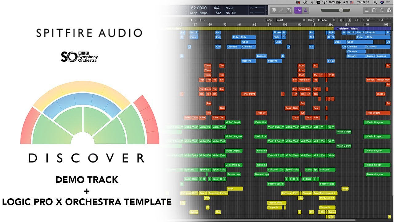 Spitfire Audio  BBC Symphony Orchestra Discover Demo + Logic Pro X Orchestra Template #ONEORCHESTRA