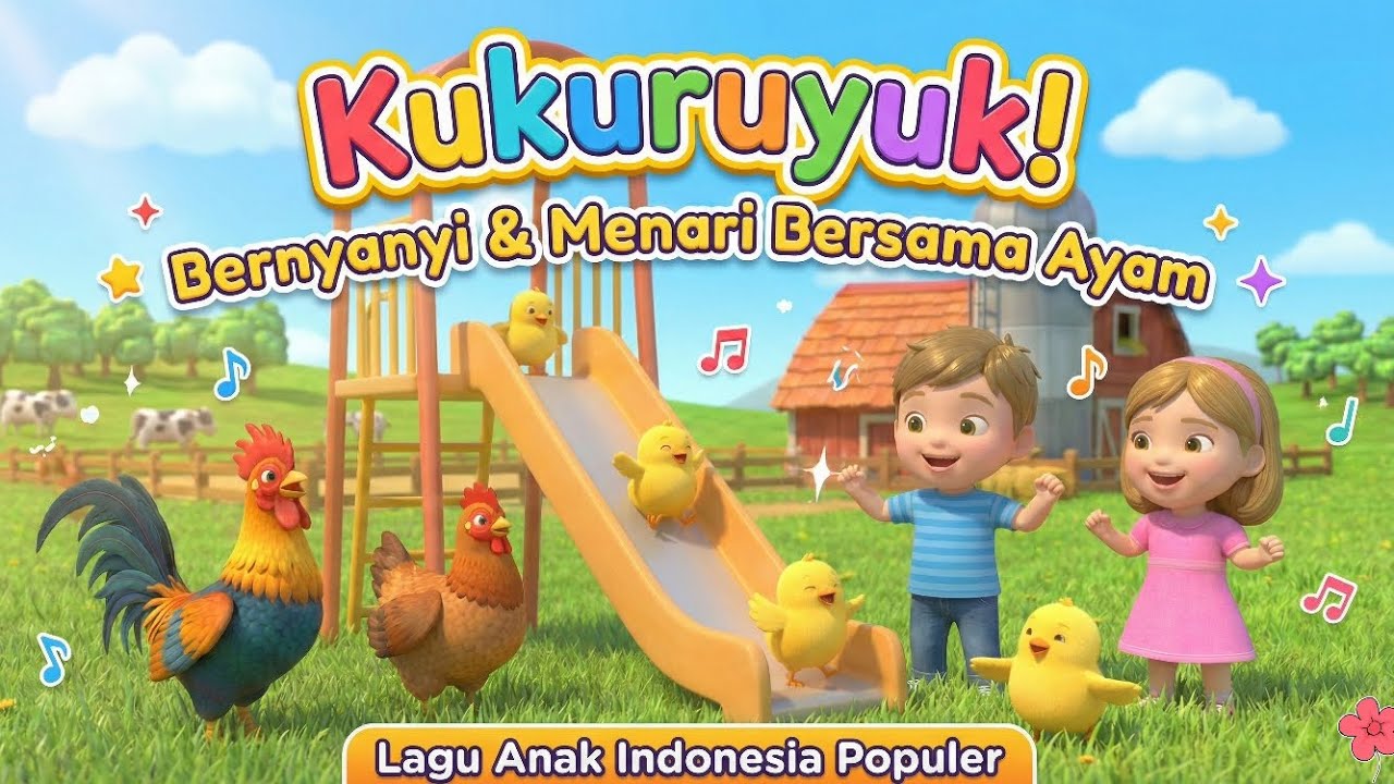 Kukuruyuk! Bernyanyi & Menari Bersama Ayam Jantan 🐓 - Lagu Anak Indonesia Populer