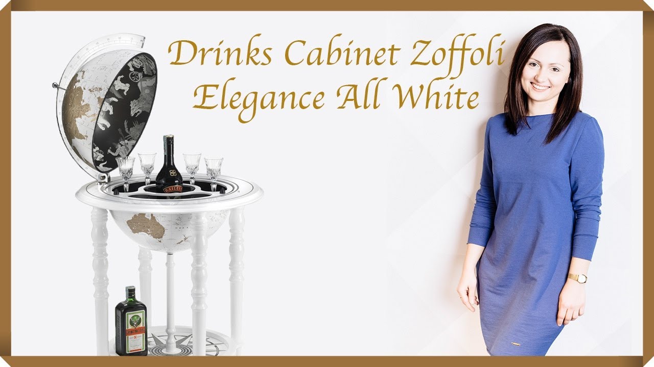 Bar Globe Drinks Cabinet Zoffoli Elegance All White