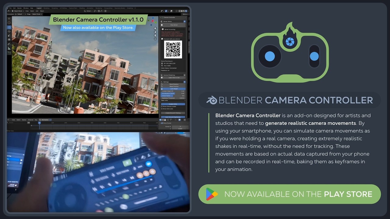 Контроллер камеры Blender в Play Store