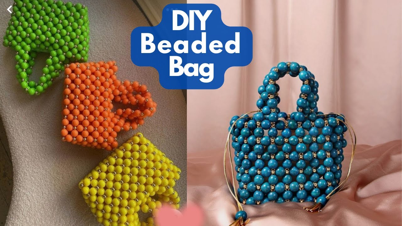 DIY BEADED BAG // HOW TO MAKE WOODEN BEADS BEADED BAG // BEGINNER FRIENDLY