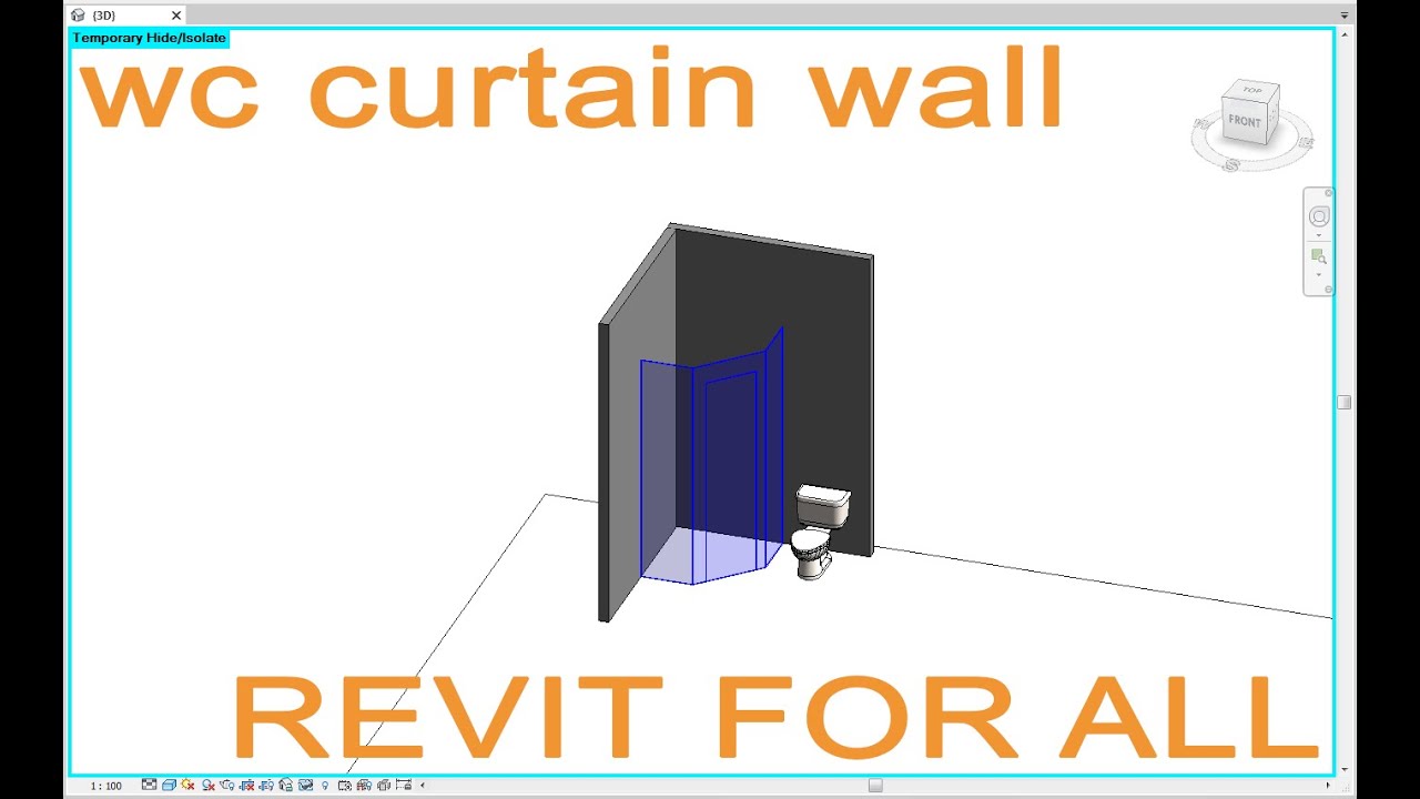 REVIT TUTORIAL - TOILET CURTAIN DOOR - VÁCH KÍNH PHÒNG VỆ SINH