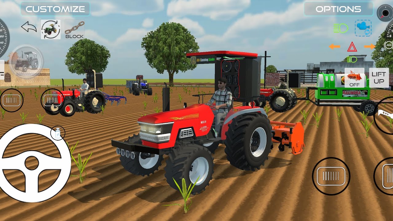 Farming Tractor 🚜|Tractor🌾🌿|with Threser,Cultivater, Rutavetar,Trolley|#androidgameplay#mobile#viral