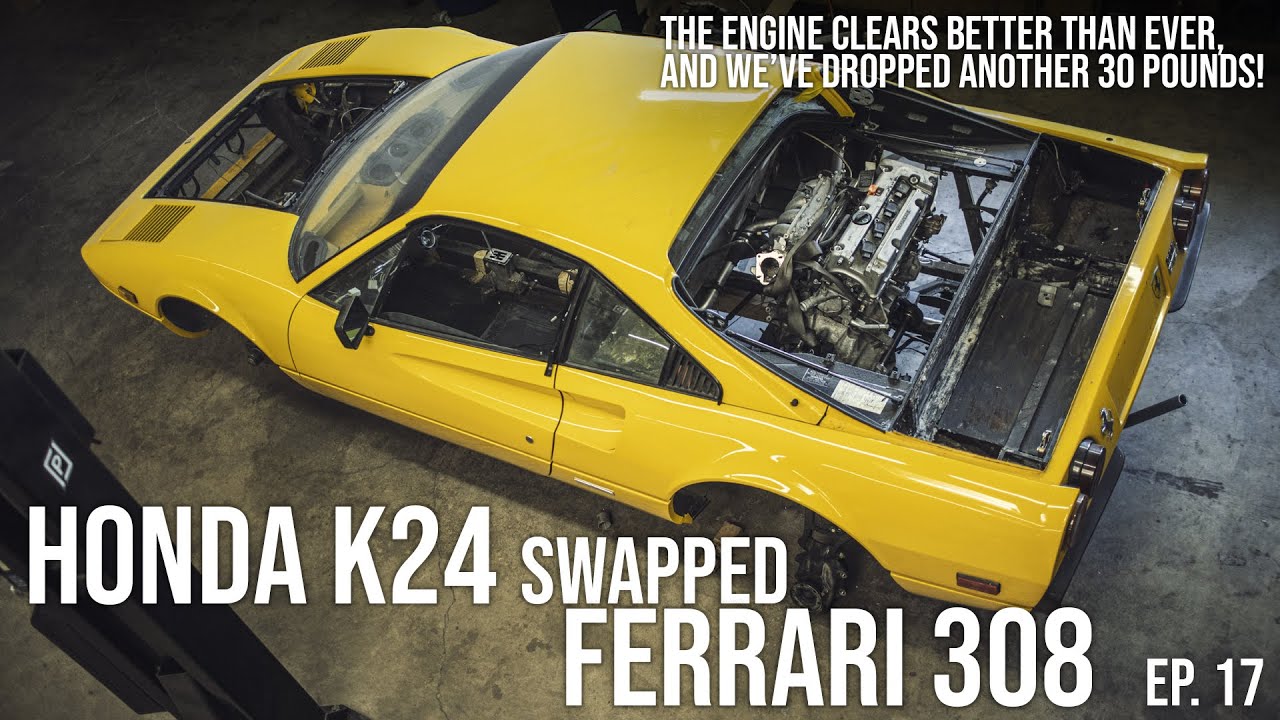Honda K24 Swapped Ferrari - Ep. 17 - The Engine Fits Better Than Ever... With More Chassis Cut Out!