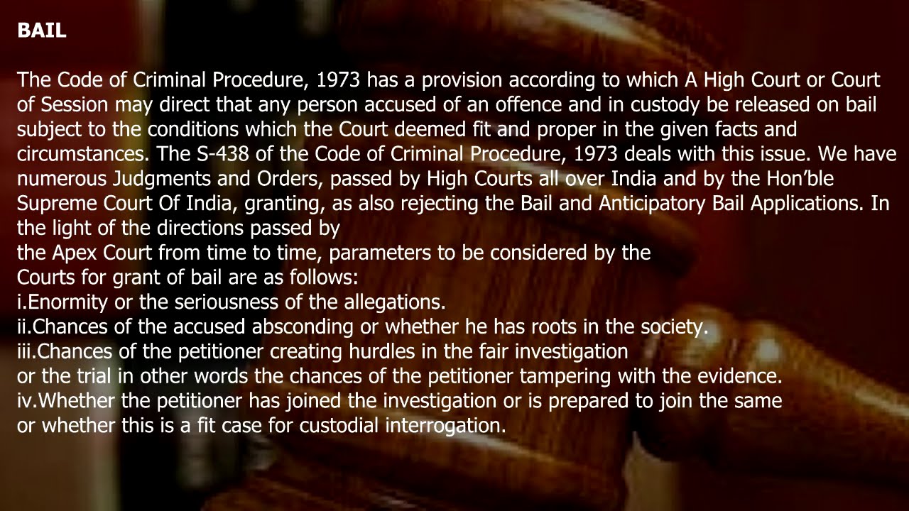 Bail in India